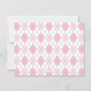Pink Argyle Baby Shower Advice for Mummy to Be