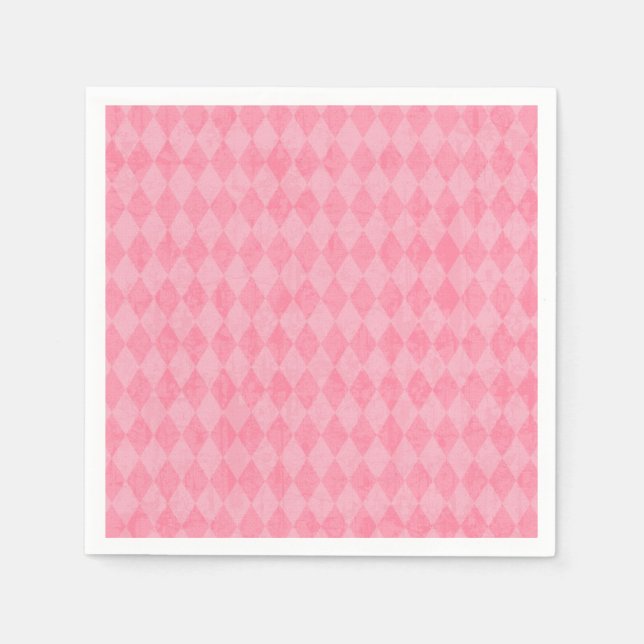 Pink Argyle Napkin (Front)