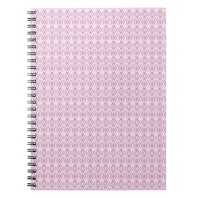 Pink Argyle Spiral Notebook (Front)