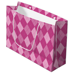 Pink Argyll Medium Gift Bag