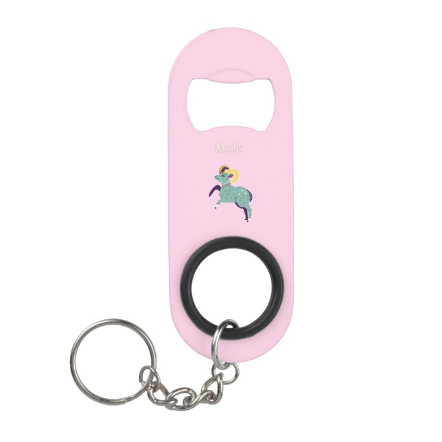 Pink Aries, zodiac, star sign print (Front)