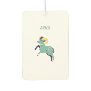 Pink Aries, zodiac, star sign print Car Air Freshener