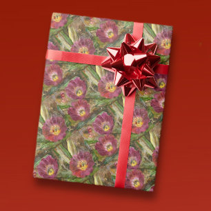 Pink Arizona Desert Flowers Wrapping Paper
