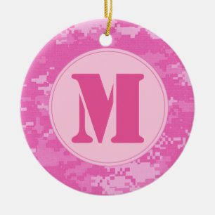 Pink ARMY ACU Camo Camouflage Pattern Ornament