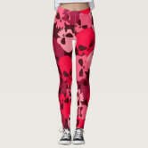 Funky Hot Pink & Black Leopard Print Leggings