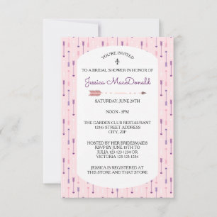 Pink Arrows - 3x5 Bridal Shower Invitation