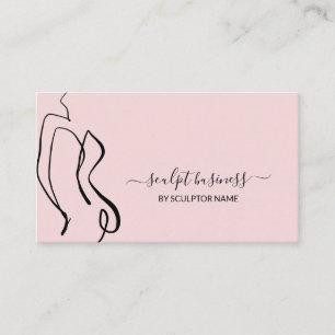 Pink Art Body sculpting contouring aesthetics Business Card