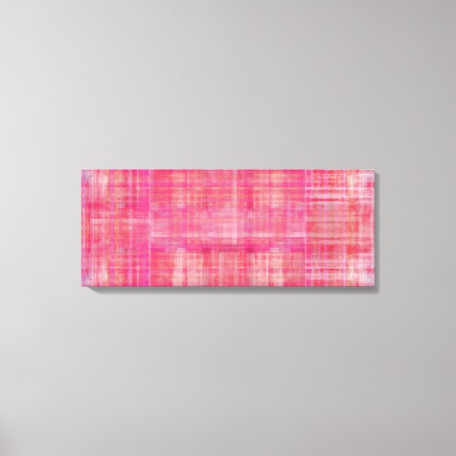 Pink Art Colour Painting Wrapped Canvas Print (Front)