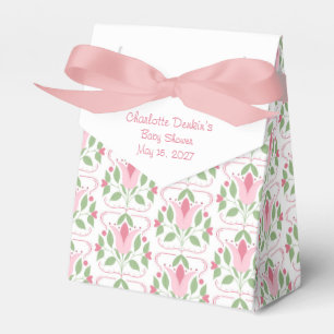 Pink Art Deco Baby Shower Favour Box