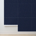 Pink Art Deco Diamonds on Navy Wallpaper<br><div class="desc">Elevate your interior with this sophisticated peel and stick wallpaper featuring an art deco-inspired design of diagonal blush pink lines in sets of three, creating elegant outlines of diamond or rhombus shapes against a rich navy blue background. This sophisticated pattern adds a touch of timeless elegance and luxury to any...</div>
