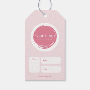 Pink Art Nouveau Floral Feminine Price Tag