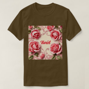 Pink Art Nouveau Florist T-Shirt 