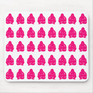 Pink Asian Moods Buddha Boys Mouse Pad