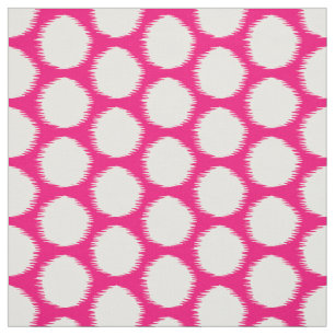 Pink Asian Moods Ikat Dots Fabric