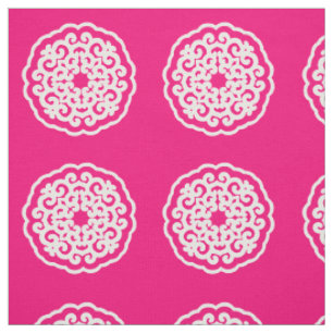 Pink Asian Moods Mandalla ~ small pattern Fabric