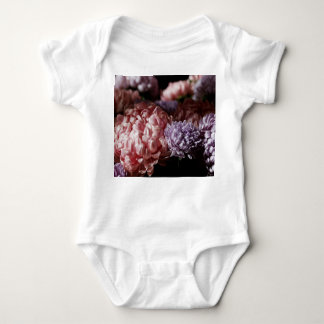 Pink Aster Bouquet: Baroque Lighting. Baby Bodysuit