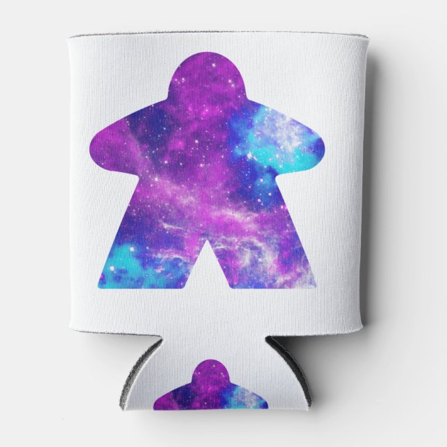 Pink Astral Sky Meeple Can Cooler (Front)
