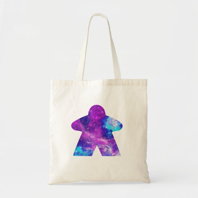 Pink Astral Sky Meeple Tote Bag (Front)