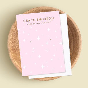 Pink Astrology Stars Earring Jewellery Display Ca Business Card