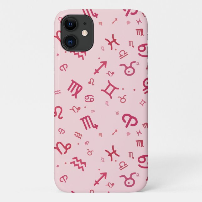 Pink Astrology Zodiac Symbol Sign  Case-Mate iPhone Case (Back)