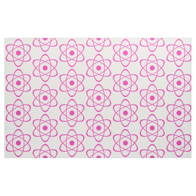 Pink Atom Symbol Fabric (Fat Quarter)