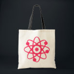 Pink Atomic Book Bag<br><div class="desc">Pink atom design ~ Available on multiple Zazzle tote styles</div>