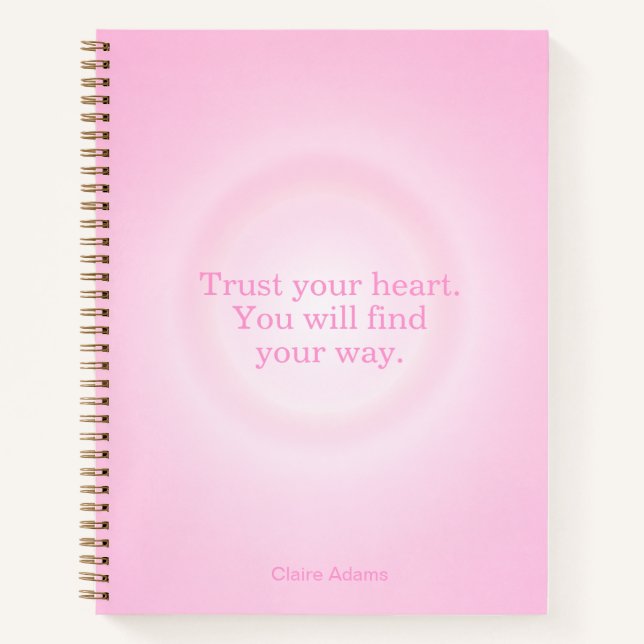Pink Aura Message Notebook (Front)