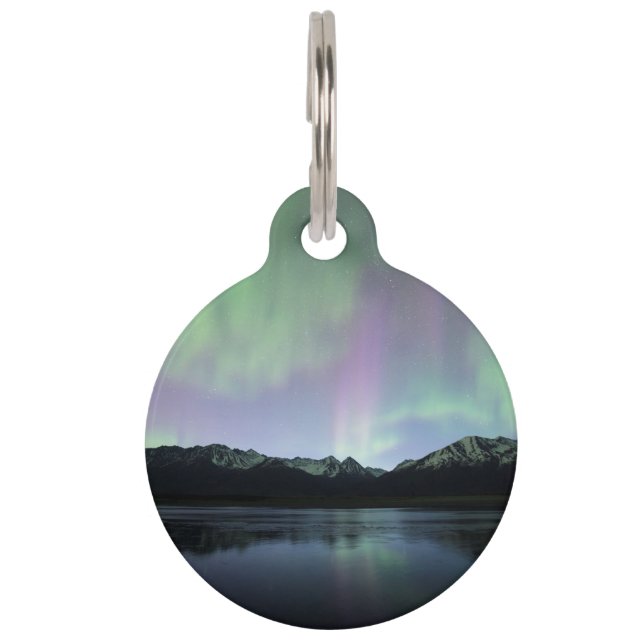 Pink Aurora Pet Tag (Back)