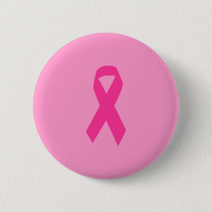 Pink Awareness Ribbon 6 Cm Round Badge