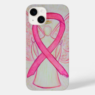 Pink Awareness Ribbon Angel Custom iPhone Case