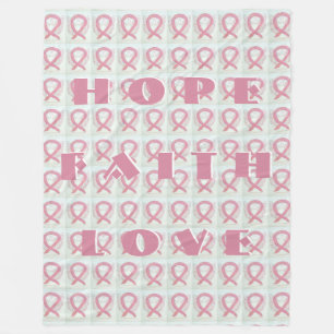 Pink Awareness Ribbon Cancer Angel Chemo Blanket
