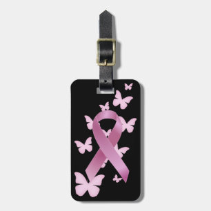 Pink Awareness Ribbon Luggage Tag