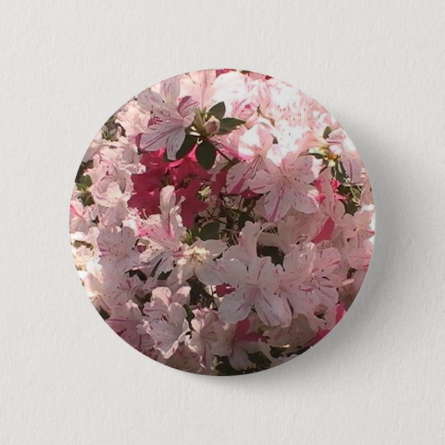 Pink Azalea 6 Cm Round Badge (Front)