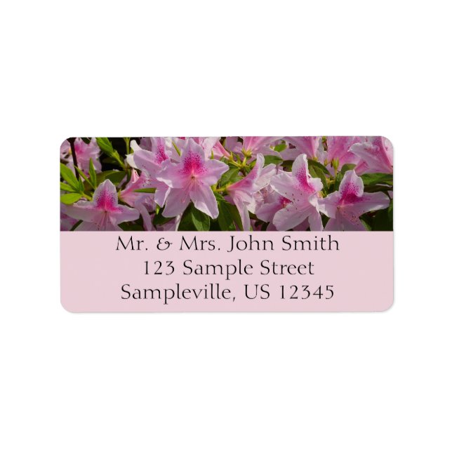 Pink Azalea Bush Label (Front)