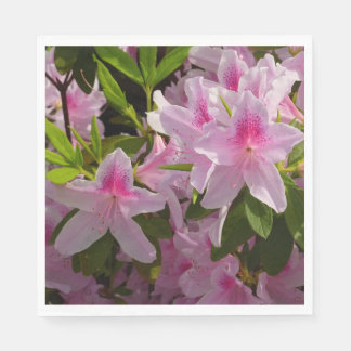 Pink Azalea Bush Spring Floral Napkin