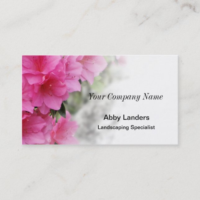 Pink Azalea Business Card (Front)