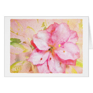 Pink Azalea/Floral  Art/Watercolor Look