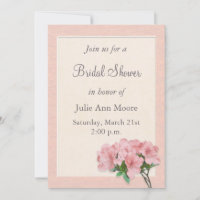 Pink Azalea Flowers & Frame Bridal Shower
