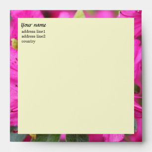 pink azalea flowers pink floral envelops envelope