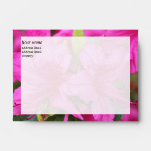 pink azalea flowers pink floral envelops envelope