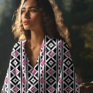 Pink aztec pattern beach towel