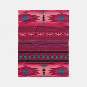 PINK Aztec Print Fleece Blanket