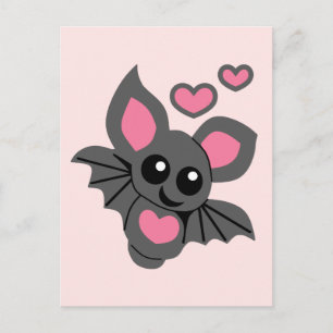 Pink Baby Bat Postcard