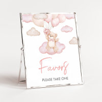 Pink Baby Bear Balloon Baby Shower Favours
