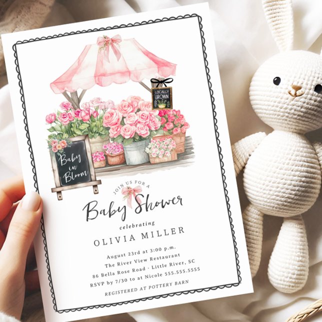 Pink Baby Bloom Shower Invitation (Creator Uploaded)