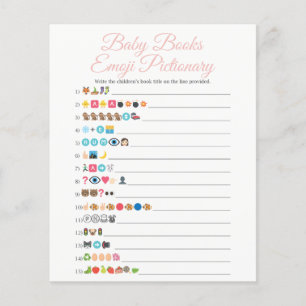 Pink Baby Books Emoji Pictionary Game