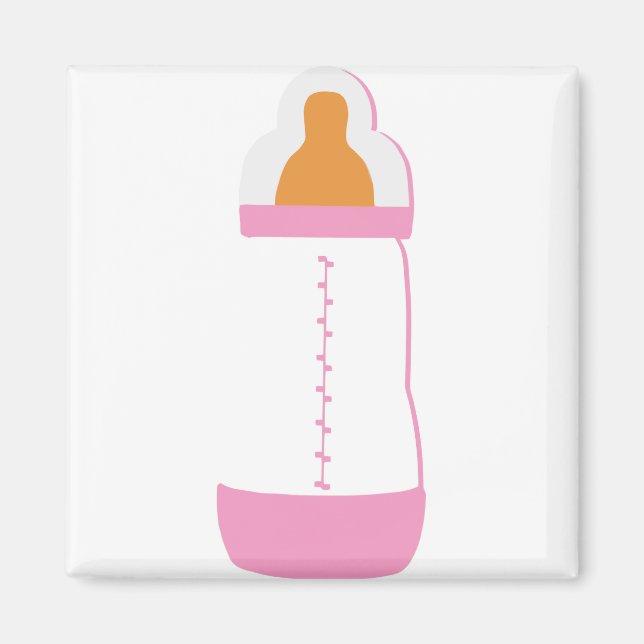 pink baby bottle 1 magnet (Front)
