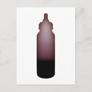 pink baby bottle postcard