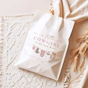 Pink Baby Clothesline Little Cowgirl Baby Shower Favour Bags
