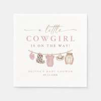 Pink Baby Clothesline Little Cowgirl Baby Shower